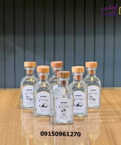 بطری شیشه ای درب چوبی 130 میل لیمون کد 2265