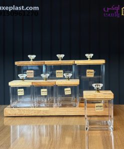 ست پاسماوری و جا ادویه درب چوبی لیمون (کد 2203)