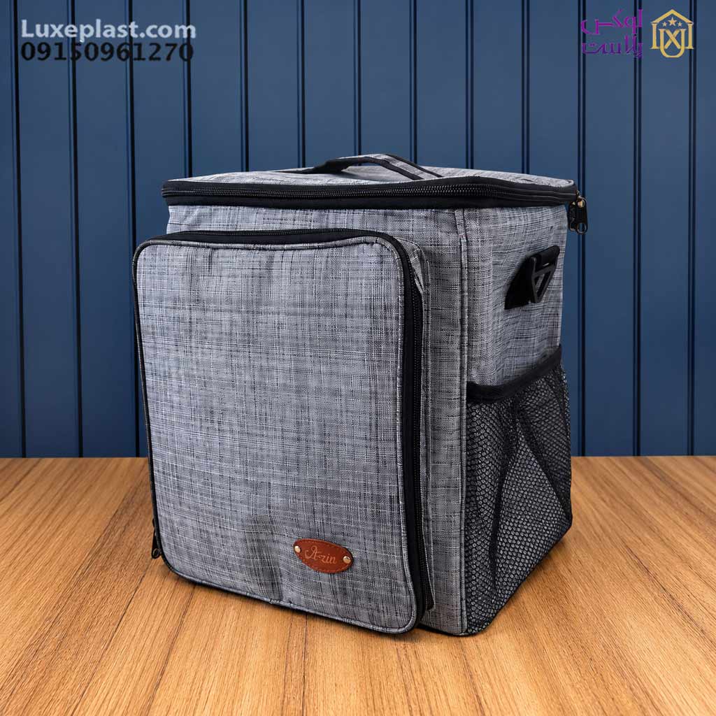 کیف ظرف غذای برزنتی مدل کوله پشتی 3674