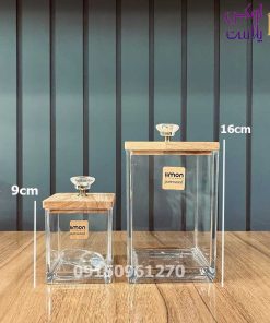 ست پاسماوری و جا ادویه درب چوبی لیمون (کد 2203)