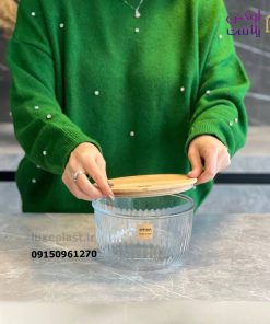 کاسه گرد شیاردار درب چوبی در 3 سایز - تصویر 6