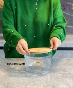 کاسه گرد شیاردار درب چوبی در 3 سایز