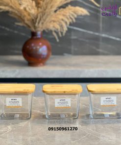 Alternative view of پاسماوری شیشه ای مستطیلی درب چوبی 3 عددی 2188