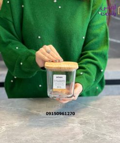 پاسماوری شیشه ای مربع درب چوبی 3 عددی