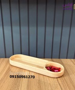 اردوخوری چوبی 2 خانه مدل بیضی 3488