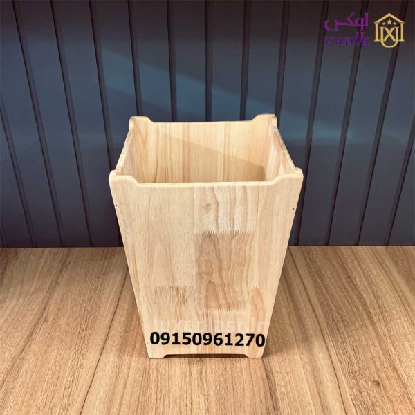 سطل زباله چوبی چهارگوش 103