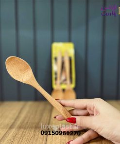 قاشق چوبی بسته 2 عددی با طول 19 سانت 7168