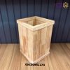 سطل زباله چوبی خط دار نایس