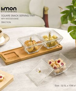 اردوخوری مربع 3 خانه پایه چوبی لیمون کد 2242