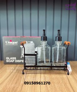 جامایع 2 قلو یونیک شیشه قهوه ای و شفاف کد2957 - تصویر 3