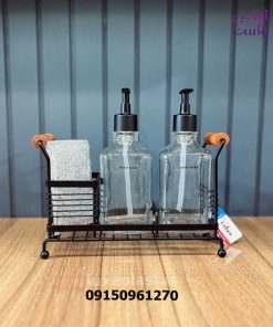 جامایع 2 قلو یونیک شیشه قهوه ای و شفاف کد2957 - تصویر 4