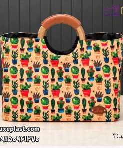 ساک برزنتی دسته چوبی طرحدار (1259)