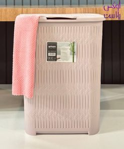 سبد رخت دربدار بلند طرح بامبو لیمون (1510)