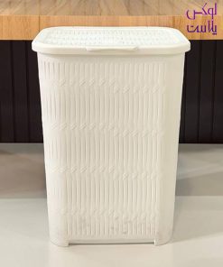 سبد رخت دربدار بلند طرح بامبو لیمون
