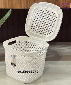 Alternative view of سبد رخت دربدار کوچک طرح بافت لیمون 2135