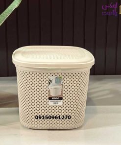 سبد رخت دربدار کوچک طرح بافت لیمون 2135 - تصویر 3