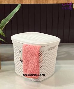 سبد رخت دربدار کوچک طرح بافت لیمون 2135 - تصویر 4