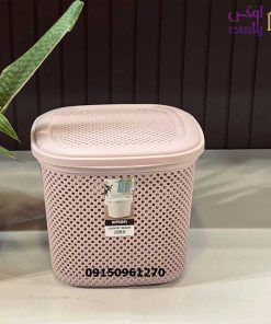 سبد رخت دربدار کوچک طرح بافت لیمون 2135 - تصویر 5