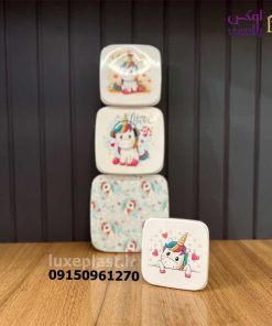 ست ظرف غذا لیمون مربع چاپدار 2231