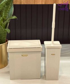 سطل مستطیل بادبزنی کوچک 5 لیتر و فرچه لیمون 1732