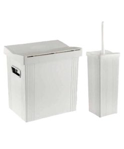 سطل مستطیل بادبزنی کوچک 5 لیتر و فرچه لیمون 1732-4