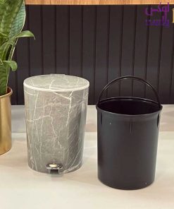 سطل و فرچه طرح ماربل لیمون