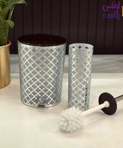 سطل و فرچه طرح گل طلایی لیمون کد 1820-4