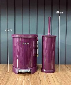 سطل و فرچه درب رنگی و درب کروم لیمون 1298 - تصویر 12