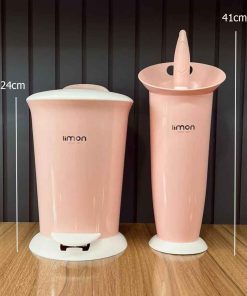 سطل پدال دار و فرچه صورتی پاستیلی لیمون 1763-5
