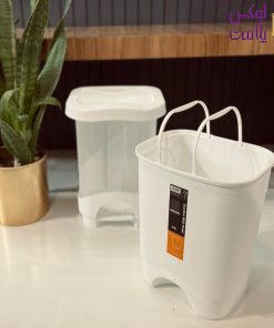سطل پدالی چهارگوش 18 لیتر لیمون مدل ساده کد 424 - تصویر 10