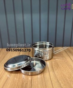ظرف غذای استیل 2 طبقه مدل گرد و بیضی - تصویر 9