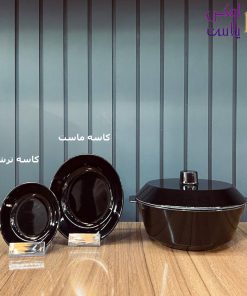 ظروف ملامین گرد مشکی یزدگل - تصویر 3