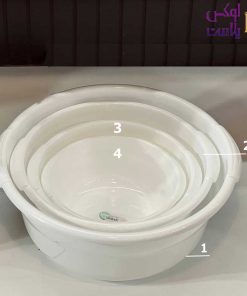 لگن گرد سفید رنگ لیمون