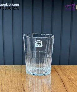 لیوان شیشه ای شیاردار 3 عددی لیمون 2217
