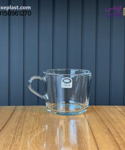 لیوان شیشه ای دسته دار 285 سی سی لیمون کد2282