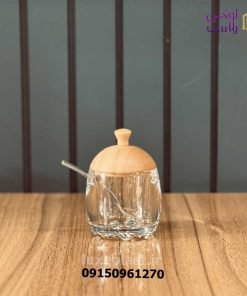 ظرف عسل درب چوبی