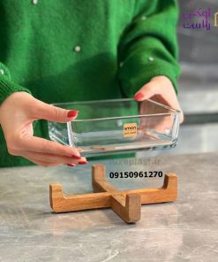 ظرف سرو پایه چوبی لیمون (2163)