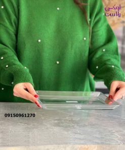 شیرینی خوری مربع شیشه ای لیمون 2286