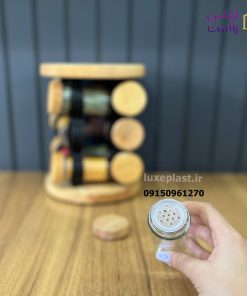ادویه گردان 12 عددی چوبی لیمون کد 2304