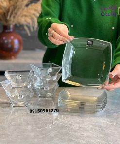 سرویس پذیرایی 17 پارچه شیشه ای لیمون