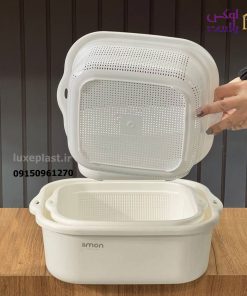 سرویس 6 پارچه آبکش و لگن نسیم لیمون 2783