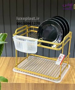 جاظرفی 2 طبقه آلومینیوم فلاور در 3 رنگ جذاب کد 3653