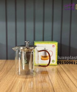 قوری پیرکس 700میل دسته شیشه ای بارک