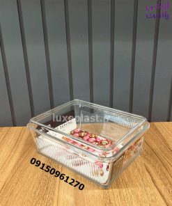 شکلات خوری مستطیل شیشه ای لیمون 9503