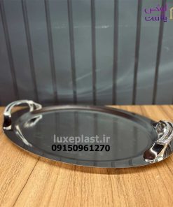 سینی استیل بیضی مدل دسته دار 888