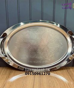 سینی استیل بیضی مدل دسته دار 888 - تصویر 3