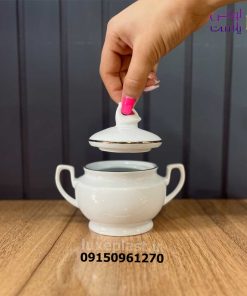 قندان چینی گرد دسته دار 2383