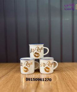 شات قهوه خوری سفید با طرح mss right