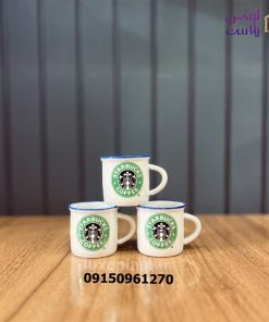 شات قهوه استارباکس سفید تک