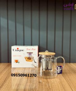 قوری پیرکس 800 میل یونیک درب چوبی 7913